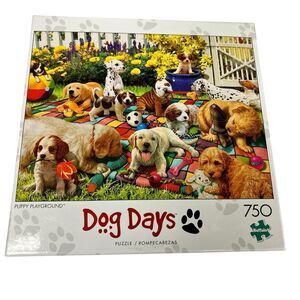 Buffalo Games Dog Days Puppy Playground Jigsaw Puzzle 750 Pieces